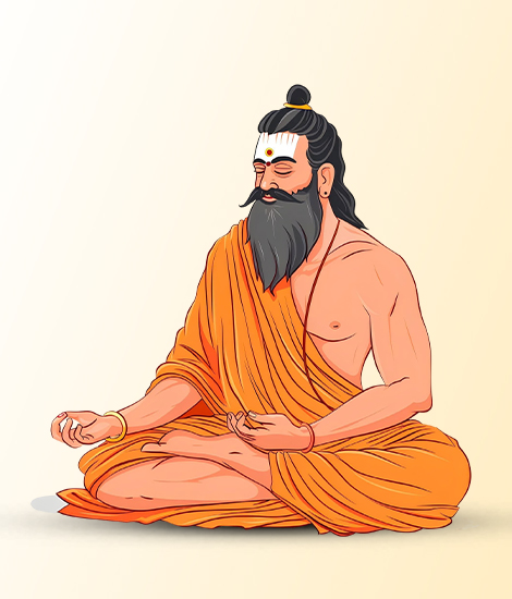 sage with 1 mukhi rudraksha