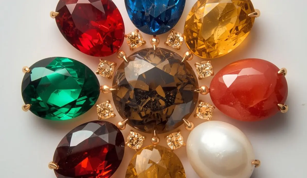 picture of navaratna placed on circular order.